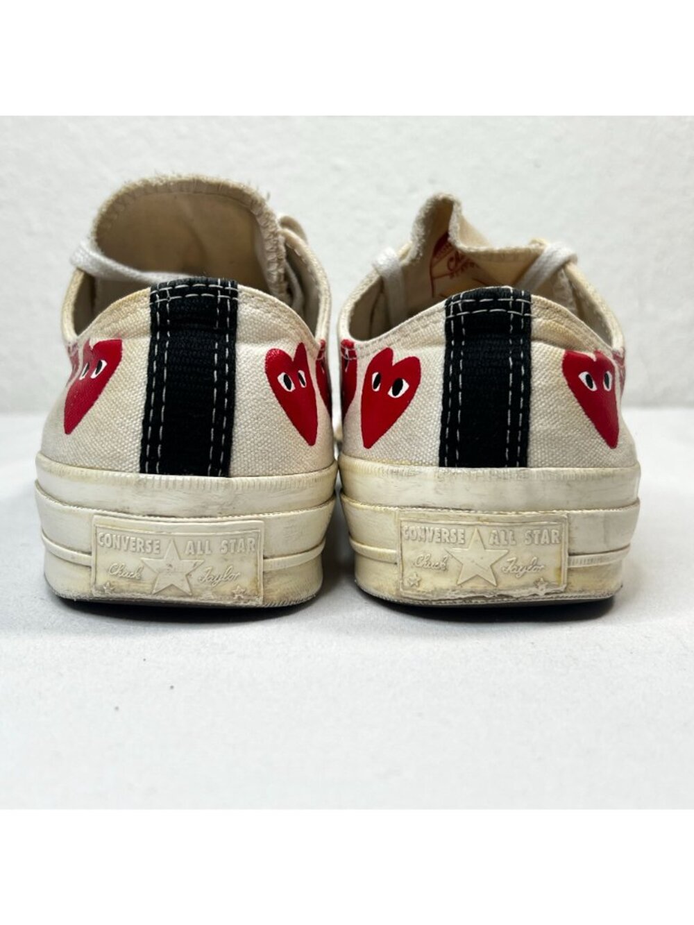CONVERSE X COMME DES GARÇONS PLAY Chuck Printed Canvas Sneakers Women 9 Men 7 - Picture 7 of 11